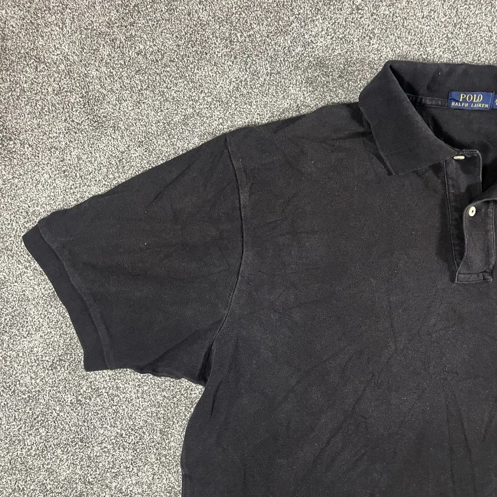 Polo Ralph Lauren Polo Shirt Mens 2XB Big Black Red Pony Short Sleeve Cotton